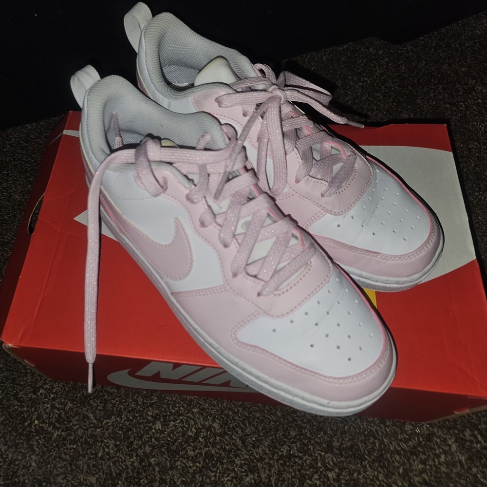 Nike Blush Pink and White DUNKS
